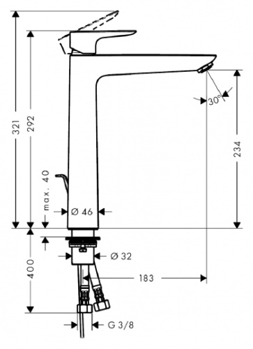 Смеситель Hansgrohe Talis E 71716000 для раковины фото 2