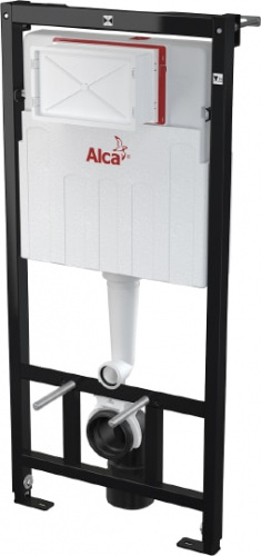 Система инсталляции для унитазов AlcaPlast Sadromodul AM101/1120 4 в 1 кнопка смыва хром/белая фото 3