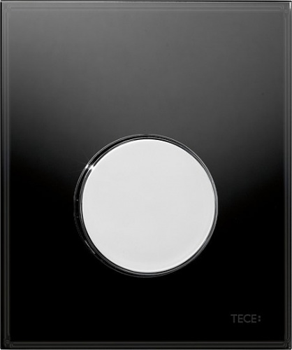 Кнопка смыва TECE Loop Urinal 9242656 черное стекло, кнопка хром фото 2