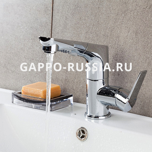 Смеситель для раковины Gappo G1299 с выдвижным изливом фото 11