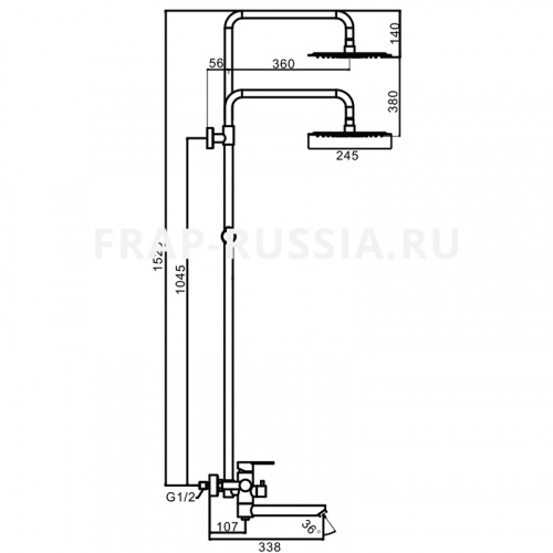 Душевая стойка Frap F24801 фото 2 Душевая стойка Frap F24801 фото 2