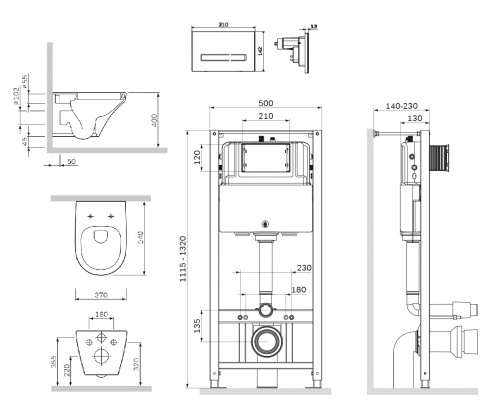 IS450A38.501700 Инст с клав Touchless Pro стекло, чёрн с подв унит Inspire FlashClean с сид м/л фото 8