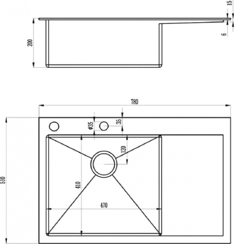 Мойка кухонная Zorg Inox RX RX-7851-L фото 3
