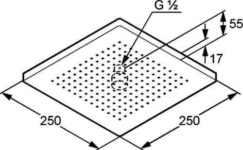 Верхний душ Kludi A-QA 6653105-00 25 см фото 2