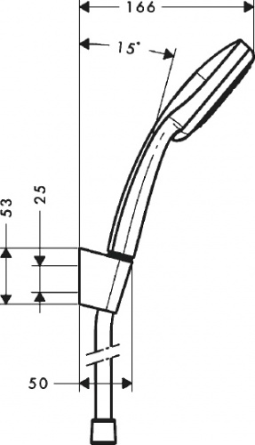 Душевой гарнитур Hansgrohe Croma 100 Vario 27594000 Porter'S фото 10