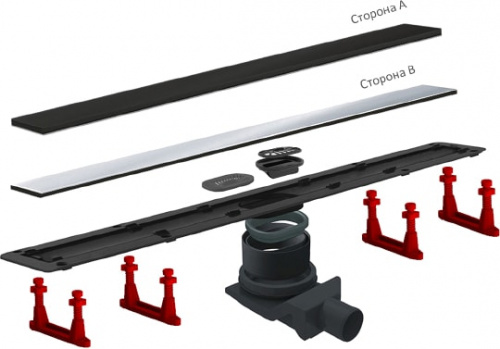 Душевой лоток Pestan Confluo Frameless Line 950 black glass фото 6