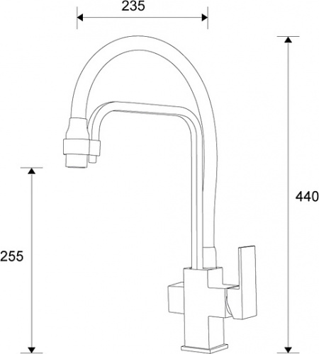 Смеситель Zorg Sanitary ZR 341-8 YF для кухонной мойки фото 2