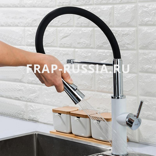 Смеситель для кухни Frap F4452-8 с гибким силиконовым изливом фото 14