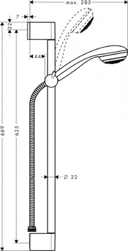 Душевой гарнитур Hansgrohe Crometta 85 Multi 27767000 Unica Crometta фото 3