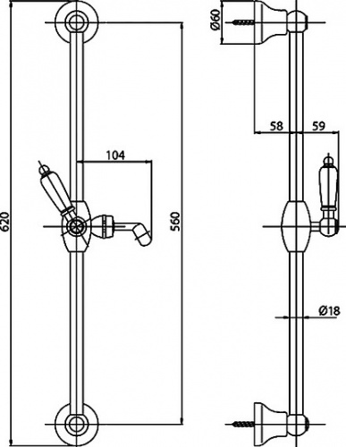 Душевой гарнитур Cezares Lord LORD-SD-01-Bi фото 3