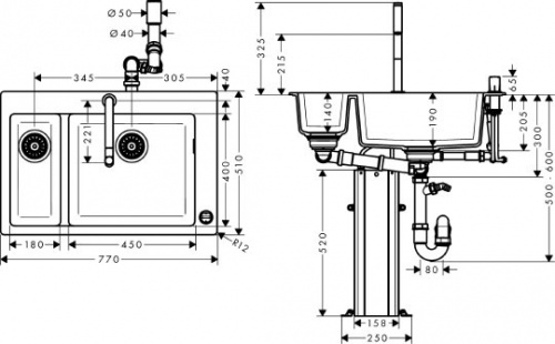 Комплект Hansgrohe C51-F660-07 43220000 фото 6