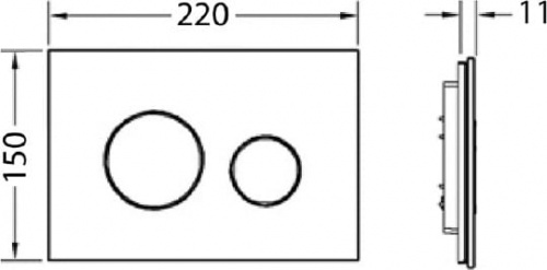 Кнопка смыва TECE Loop 9240659 белое стекло, кнопка матовый хром фото 3