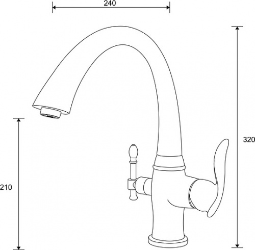 Смеситель Zorg Sanitary ZR 340 YF для кухонной мойки фото 2