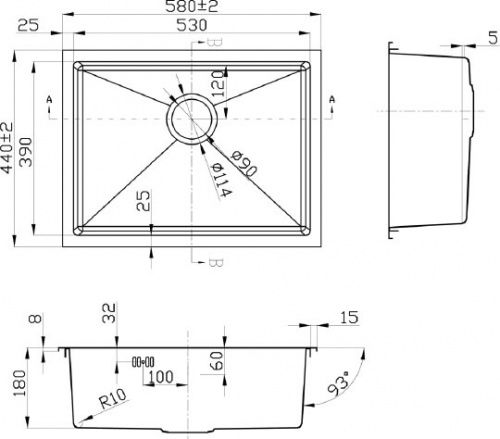 Мойка кухонная Steel Hammer R Fontas SH R 5844 фото 2