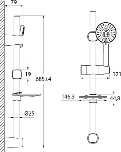 Душевой гарнитур Iddis Pond PON5F00i16 фото 2