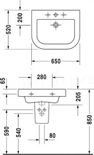 Раковина Duravit Happy D.2 2318650000 65 см фото 12