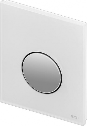 Кнопка смыва TECE Loop Urinal 9242660 белое стекло, кнопка хром фото 3
