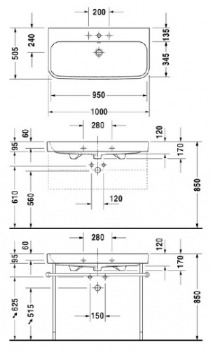 Раковина Duravit Happy D.2 2318100000 100 см фото 4