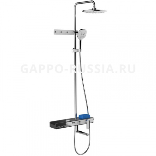 Душевая стойка Gappo G2468 с полкой и крючками