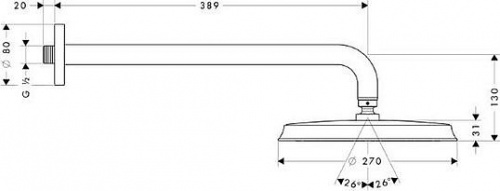 Верхний душ Hansgrohe Raindance Classic AIR 27424000 фото 3