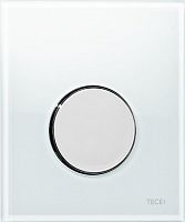 Кнопка смыва TECE Loop Urinal 9242660 белое стекло, кнопка хром