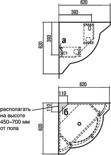 Зеркало-шкаф Акватон Альтаир 62 угловой фото 4