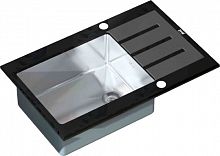 Мойка кухонная Zorg Inox Glass GL-7851-BLACK черное стекло