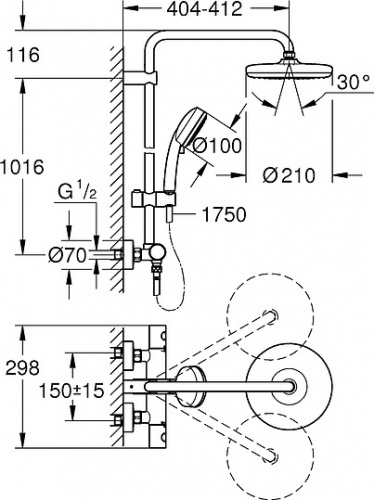Душевая стойка Grohe Tempesta Cosmopolitan 27922001 фото 8