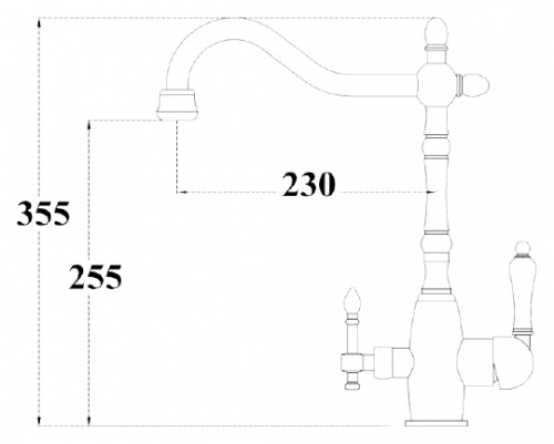 Смеситель Zorg Clean Water ZR 312 YF-33-BR light для кухонной мойки фото 2