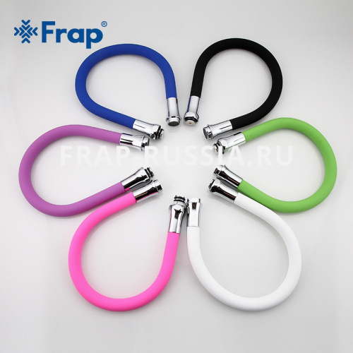 Смеситель для кухни Frap F4353 c гибким силиконовым изливом фото 3