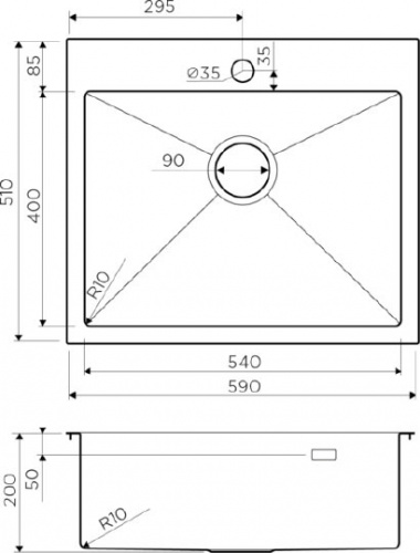 Мойка кухонная Omoikiri Akisame 59-LG 4973082 светлое золото фото 2
