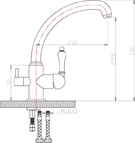 Смеситель Zorg Sanitary Clean Water ZR 315 YF-33 BR для кухонной мойки фото 2