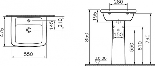 Раковина VitrA Form 300 9602B003 фото 4