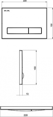 Кнопка смыва AM.PM I014101 белая фото 3