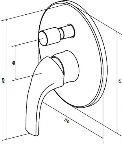 Смеситель Am.Pm Sense 5 F7585000 фото 2