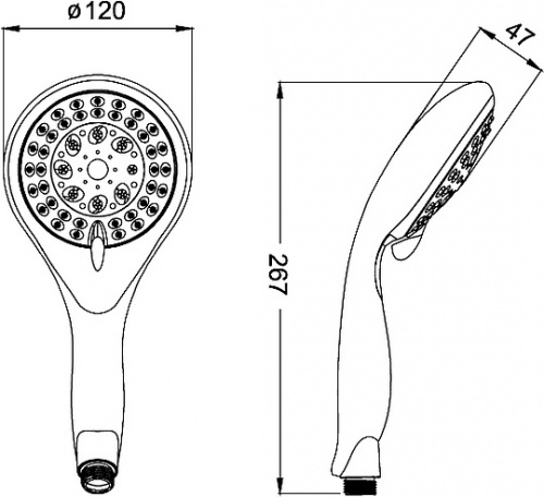 Душевая лейка Iddis A10161 фото 2