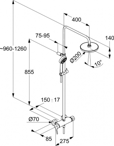 Душевая стойка Kludi Logo dual shower system 6808505-00 фото 8