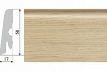 Плинтус Corkstyle Wood с фотопечатью Oak Creme 58х17 мм