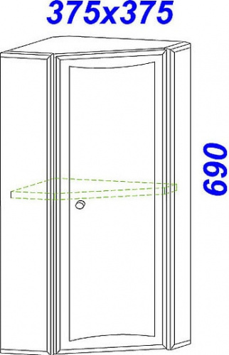 Шкаф Aqwella Барселона Вa36 угловой фото 2
