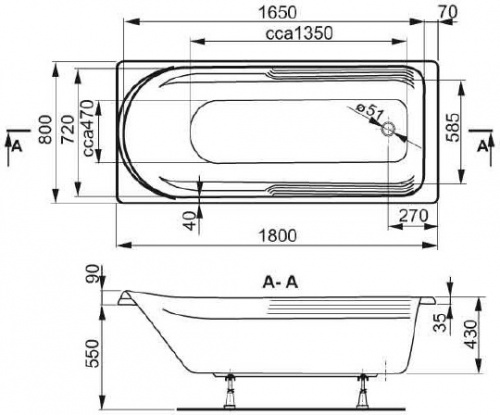 Акриловая ванна Vagnerplast Hera 180 фото 4