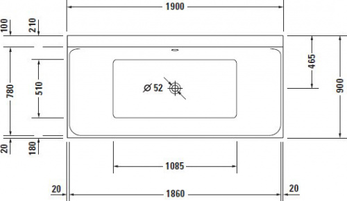 Акриловая ванна Duravit P3 Comforts 700378 190х90 см фото 6