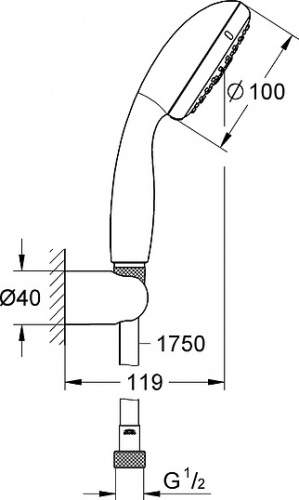 Душевой гарнитур Grohe Tempesta New 27849001 фото 2