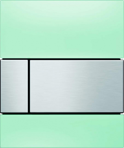 Кнопка смыва TECE Square Urinal 9242804 зеленое стекло, кнопка сатин фото 2