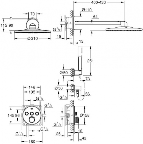 Душевой комплект Grohe Smart Control 34709000 фото 4