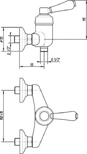 Смеситель Migliore Ermitage ML.ERM-7038 Bi Br для душа фото 3