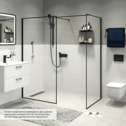 Душевая перегородка Walk In, черный 80x195, Slide, IDDIS, SLI8BS8i23 фото 8