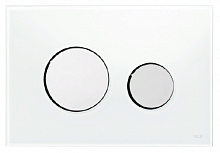 Кнопка смыва TECE Loop 9240660 белое стекло, кнопка хром
