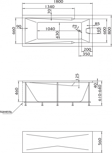 Акриловая ванна Marka One Raguza 180x80 фото 6