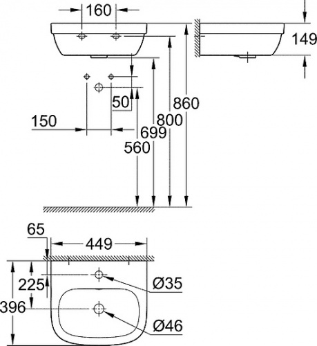 Рукомойник Grohe Euro Ceramic 39324000 фото 7
