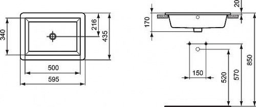 Раковина Ideal Standard Strada K078001 60 см фото 4